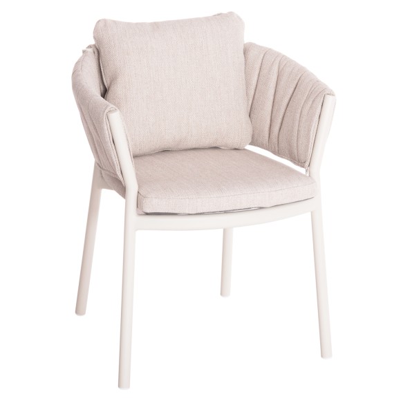 ΠΟΛΥΘΡΟΝΑ ΤΡΑΠΕΖΑΡΙΑΣ FB96207.02 ΚΡΕΜ ΑΛΟΥΜ. & ΜΠΕΖ OLEFIN ΥΦΑΣΜΑ 63x60.5x75-77Υεκ