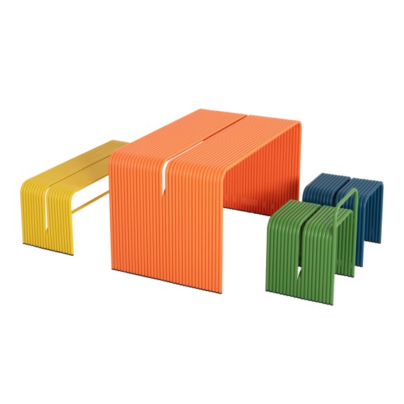 ΤΡΑΠΕΖΙ ΤΡΑΠΕΖΑΡΙΑΣ FB96330.09 ΑΛΟΥΜΙΝΙΟ ΠΟΡΤΟΚΑΛΙ 121x70x70Υεκ.