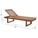 ΞΑΠΛΩΣΤΡΑ FB95993 TEAK ΞΥΛΟ ΚΑΙ ΣΧΟΙΝΙ VIRO ΣΕ ΠΛΕΞΗ WICKER 191x65x86Yεκ.