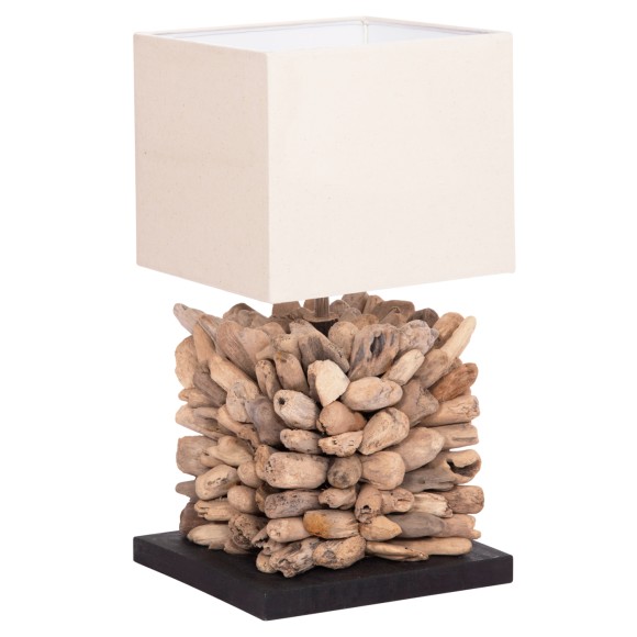 ΕΠΙΤΡΑΠΕΖΙΟ ΦΩΤΙΣΤΙΚΟ ΣΧΗΜΑ ΚΥΒΟΥ FB94425 DRIFTWOOD & ΛΕΥΚΟ ΚΑΠΕΛΟ 24x24x46Υεκ