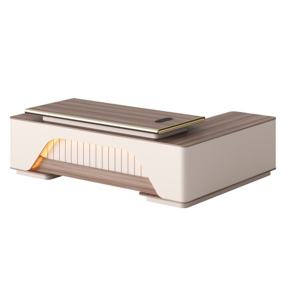 ΓΡΑΦΕΙΟ ΓΩΝΙΑ FB92137L ΜΕΛΑΜΙΝΗ ΜΠΕΖ--LED ΦΩΤΙΣΜΟΣ 240x180x76Υεκ.