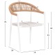 ΠΟΛΥΘΡΟΝΑ FB96284.01 ΑΛΟΥΜΙΝΙΟ & TEXTILENE ΛΕΥΚΟ--P.E.TWISTED RATTAN 55x56x79Υεκ