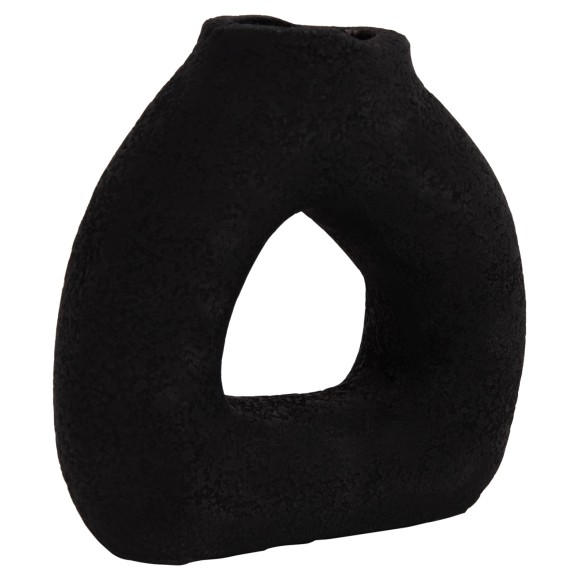 ΕΠΙΤΡΑΠΕΖΙΟ ΔΙΑΚΟΣΜΗΤΙΚΟ ΒΑΖΟ FB94667.01S ΤΕΡΑΚΟΤΑ ΣΕ ΜΑΥΡΟ--17.5x6.5x17Υεκ.