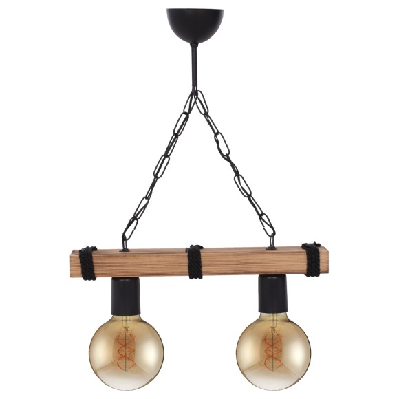 ΦΩΤΙΣΤΙΚΟ ΟΡΟΦΗΣ ΔΙΦΩΤΟ ΜΕ ΑΛΥΣΙΔΑ ΚΑΙ ΞΥΛΟ 40x10x45Y εκ.FB97698.01