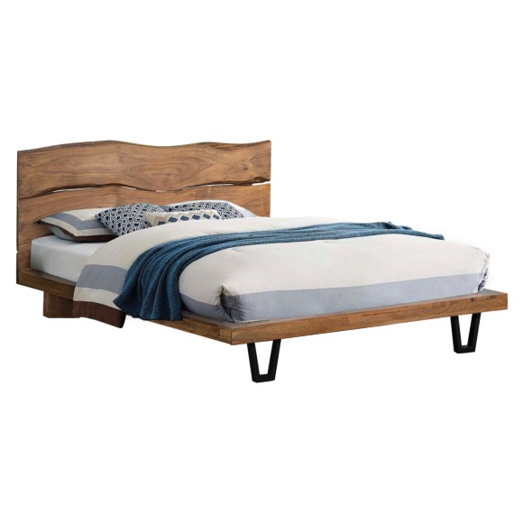 ΚΡΕΒΑΤΙ FB98218.11 ΑΠΟ ΜΑΣΙΦ ΞΥΛΟ ΑΚΑΚΙΑΣ 212,5x180x106εκ. ΓΙΑ ΣΤΡΩΜΑ 160Χ200