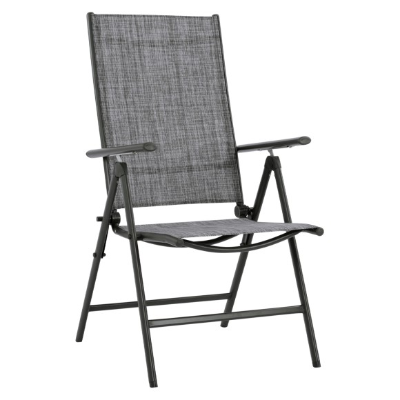 ΠΟΛΥΘΡΟΝΑ 7ΘΕΣΕΩΝ ΠΤΥΣ/ΝΗ ΜΕΤΑΛΛΙΚΗ ΓΚΡΙ ME ΓΚΡΙ TEXTILENE FB95700.01 56x64x104Υ εκ. - 2τμχ