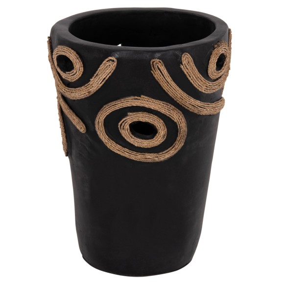 ΕΠΙΤΡΑΠΕΖΙΟ ΔΙΑΚΟΣΜΗΤΙΚΟ ΒΑΖΟ FB94677.01S ΤΕΡΑΚΟΤΑ ΣΕ ΜΑΥΡΟ--Φ19x25Υεκ.