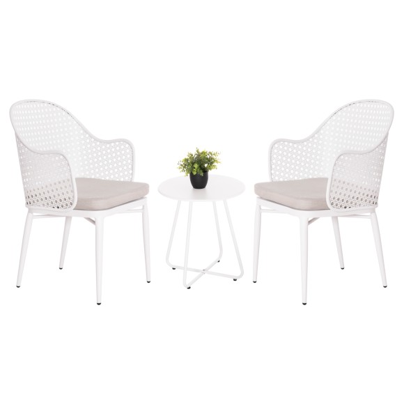 ΣΕΤ LOUNGE 3TMX ΕΞ.ΧΩΡΟΥ FB921107.02 ΑΛΟΥΜΙΝΙΟ & ΜΕΤΑΛΛΟ ΣΕ ΛΕΥΚΟ