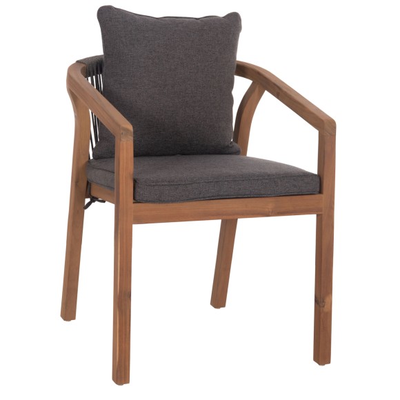 ΠΟΛΥΘΡΟΝΑ FB96244.02 ΞΥΛΟ ΑΚΑΚΙΑΣ ΦΥΣΙΚΟ-ΣΧΟΙΝΙ & ΜΑΞΙΛΑΡΙΑ ΓΚΡΙ 58x60x74Υεκ. - 2τμχ