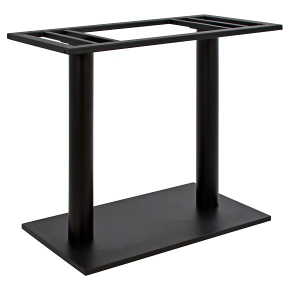 ΒΑΣΗ ΜΕΤΑΛΛΙΚΗ ΔΙΠΛΗ ΜΑΥΡΗ 80Χ40Χ72Υεκ. ΜΕ ΡΕΓΟΥΛΑΤΟΡΟΥΣ FB9435