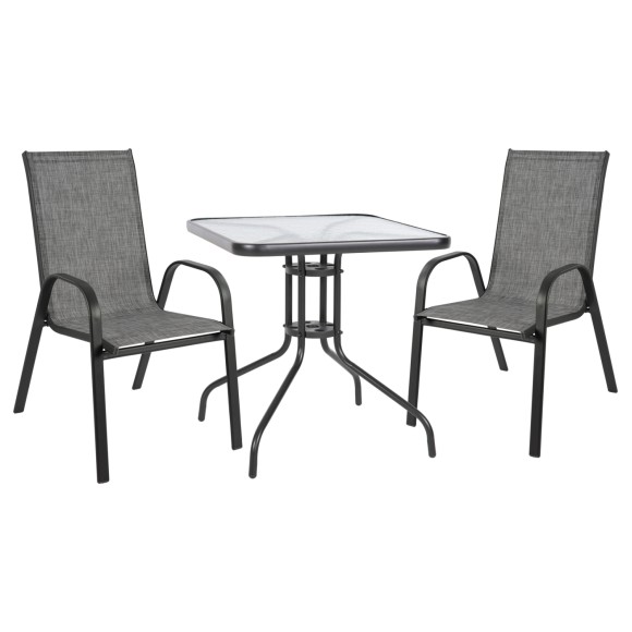 ΣΕΤ ΤΡΑΠΕΖΑΡΙΑΣ ΜΕΤΑΛΛΙΚΗ 3ΤΜΧ ΜΕ 2 ΚΑΡΕΚΛΕΣ & 1 ΤΡΑΠΕΖΙ 70Χ70 FB95185.01