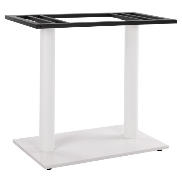 ΒΑΣΗ ΜΕΤΑΛΛΙΚΗ ΔΙΠΛΗ ΛΕΥΚΗ ΜΑΤ 80Χ40Χ72Υεκ. ΜΕ ΡΕΓΟΥΛΑΤΟΡΟΥΣ FB9435.12