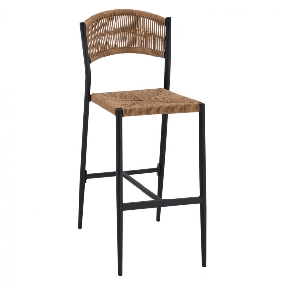 ΣΚΑΜΠΟ BAR ΑΛΟΥΜΙΝΙΟΥ ΑΝΘΡΑΚΙ ΜΕ ΣΧΟΙΝΙ PE ΜΠΕΖ FB95789.02 45,5x56x111 εκ.