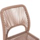 ΚΑΡΕΚΛΑ ΑΛΟΥΜΙΝΙΟΥ ΓΚΡΙ ΜΕ P.E.TWIST RATTAN ΜΠΕΖ FB95770.02 45x63x82Υ εκ.