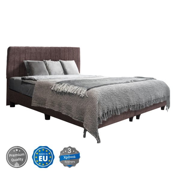 ΚΡEΒΑΤΙ ΔΙΠΛΟ FB9717.02 ΥΦΑΣΜΑ TEDDY ΚΑΦΕ--ΓΙΑ ΣΤΡΩΜΑ 160x200εκ.