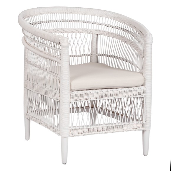 ΠΟΛΥΘΡΟΝΑ FB99635.02 ΞΥΛΟ ΜΑΟΝΙ ΜΕ RATTAN ΛΕΥΚΟ-ΛΕΥΚΟ ΜΑΞΙΛΑΡΙ 80x70x86Υεκ.