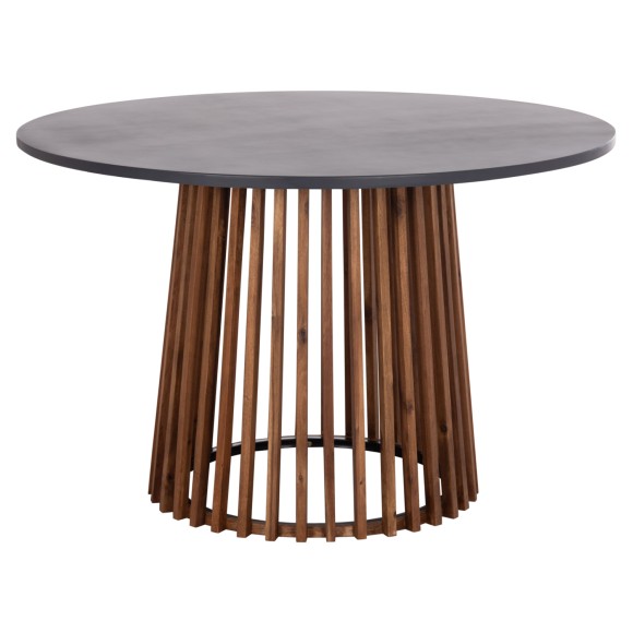 ΤΡΑΠΕΖΙ ΣΤΡΟΓΓΥΛΟ ΕΞ.ΧΩΡΟΥ FB96235 ΞΥΛΟ ΑΚΑΚΙΑΣ-CEMENT TOP Φ120x77Υεκ