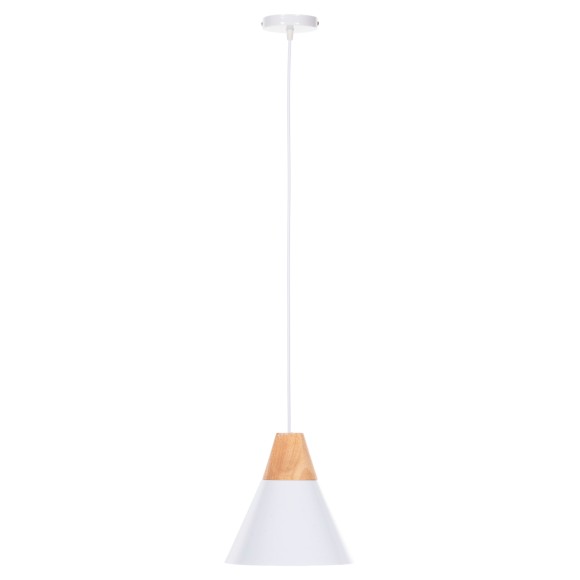 ΦΩΤΙΣΤΙΚΟ ΟΡΟΦΗΣ ΚΡΕΜΑΣΤΟ FB94149 ΛΕΥΚΟ ΜΕΤΑΛΛΙΚΟ ΚΑΠΕΛΟ-ΞΥΛΟ Φ22x115Υ εκ.