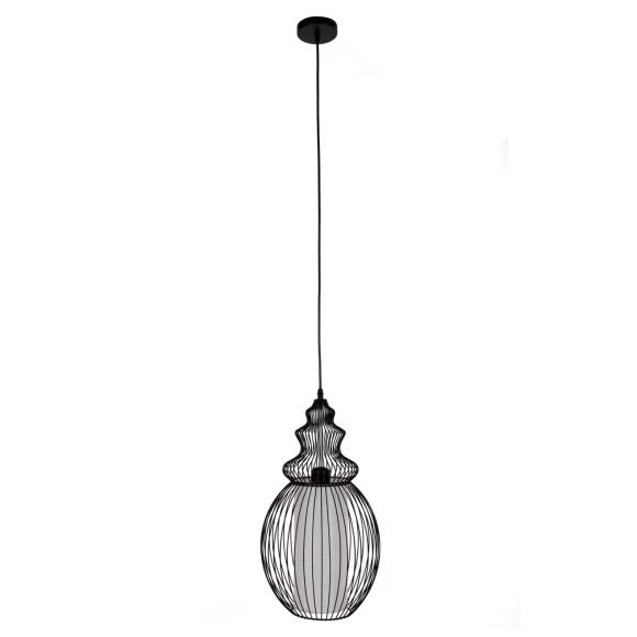 ΦΩΤΙΣΤΙΚΟ ΟΡΟΦΗΣ ΚΡΕΜΑΣΤΟ FB94184 ΜΑΥΡΟ ΜΕΤΑΛΛΟ 26x26x125Υεκ.