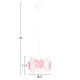 ΦΩΤΙΣΤΙΚΟ ΟΡΟΦΗΣ ΠΑΙΔΙΚΟ FB94705.01 ΜΕΤΑΛΛΙΚΟ ΡΟΖ-ΛΕΥΚΟ Φ23x70Υεκ.