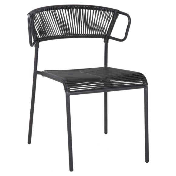 ΚΑΡΕΚΛΑ FB96053.02 ΜΕΤΑΛΛO KAI ΣΥΝΘΕΤΙΚΟ RATTAN ΣΕ ΜΑΥΡΟ 54x62x80Υεκ