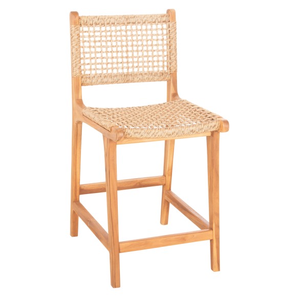 ΣΚΑΜΠΟ ΜΠΑΡ ΜΕ ΠΛΑΤΗ FB99381.11 ΞΥΛΟ ΤΕΑΚ & ΣΧΟΙΝΙ VIRO VIRO 46x48,5x96Υεκ.