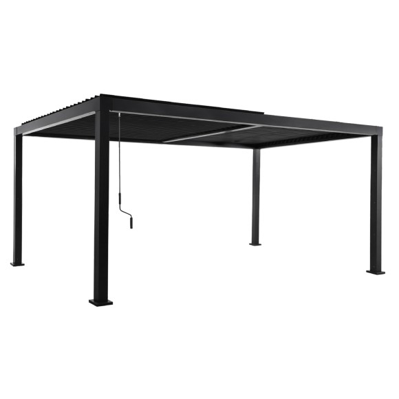 ΒΙΟΚΛΙΜΑΤΙΚΗ ΠΕΡΓΚΟΛΑ ΑΛΟΥΜΙΝΙΟΥ PREMIUM FB96609.01 ΜΑΥΡΟ 300x300x240Υ