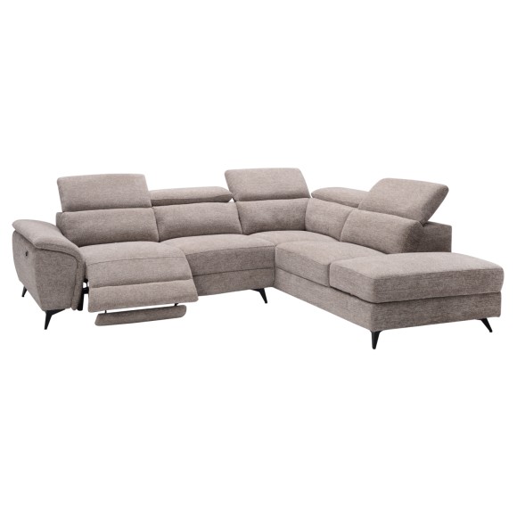 ΚΑΝΑΠΕΣ ΔΕΞΙΑ ΓΩΝΙΑ-ΑΝΑΚΛΙΣΗ & ΑΠΟΘ.ΧΩΡΟΣ FB93339.01R ΓΚΡΙ ΥΦΑΣΜΑ 284x224x76Υεκ