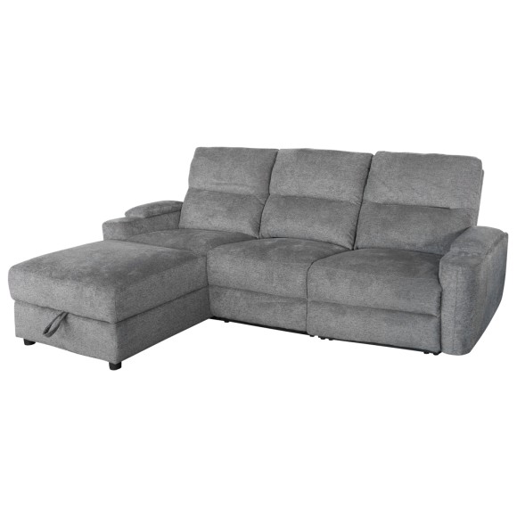 ΚΑΝΑΠΕΣ ΑΡΙΣΤΕΡΗ ΓΩΝΙΑ FB93308.03L ΑΝΑΚΛΙΣΗ & ΑΠΟΘ.ΧΩΡΟΣ--ΓΚΡΙ 246x159x97Υεκ