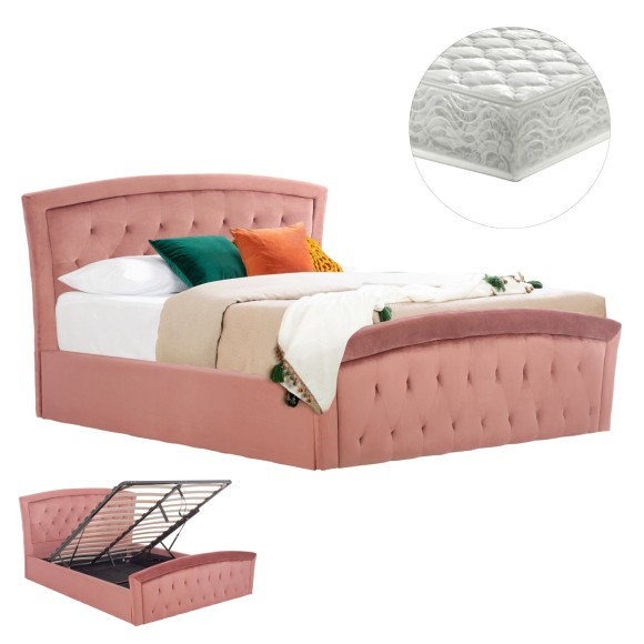 ΚΡΕΒΑΤΙ ΜΕ ΣΤΡΩΜΑ & ΑΠΟΘ.ΧΩΡΟ FB921279.02 ΣΑΠΙΟ ΜΗΛΟ ΒΕΛΟΥΔΟ--ΓΙΑ 160x200εκ