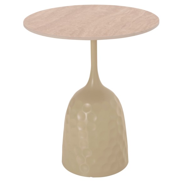 ΤΡΑΠΕΖΙ ΣΑΛΟΝΙΟΥ FB918317.04 ΒΑΣΗ ΣΑΜΠΑΝΙ--ΚΕΡΑΜΙΚΟ TOP TRAVERTINE STONE Φ50