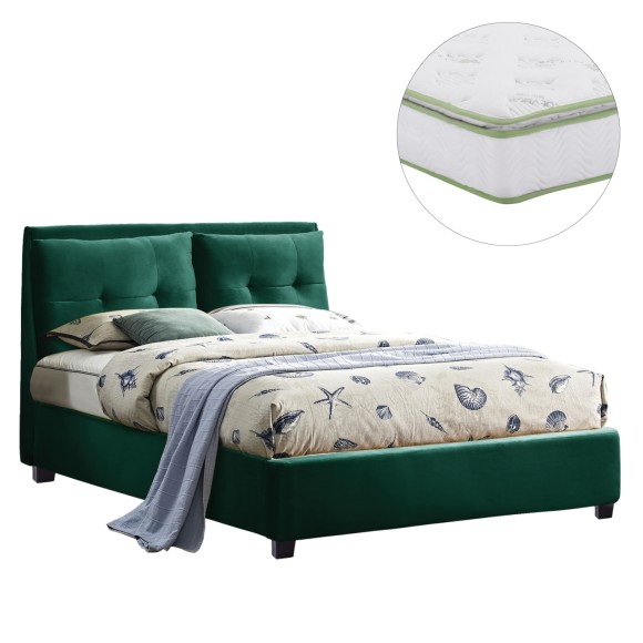 ΚΡΕΒΑΤΙ ΜΕ ΣΤΡΩΜΑ FB921284.06 ΚΥΠΑΡΙΣΣΙ ΒΕΛΟΥΔΟ--ΓΙΑ 160x200εκ