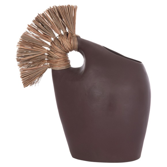 ΕΠΙΤΡΑΠΕΖΙΟ ΔΙΑΚΟΣΜΗΤΙΚΟ FB94671.07 ΣΟΚΟΛΑΤΙ ΤΕΡΑΚΟΤΑ & GRASS--44x18x50Υεκ.