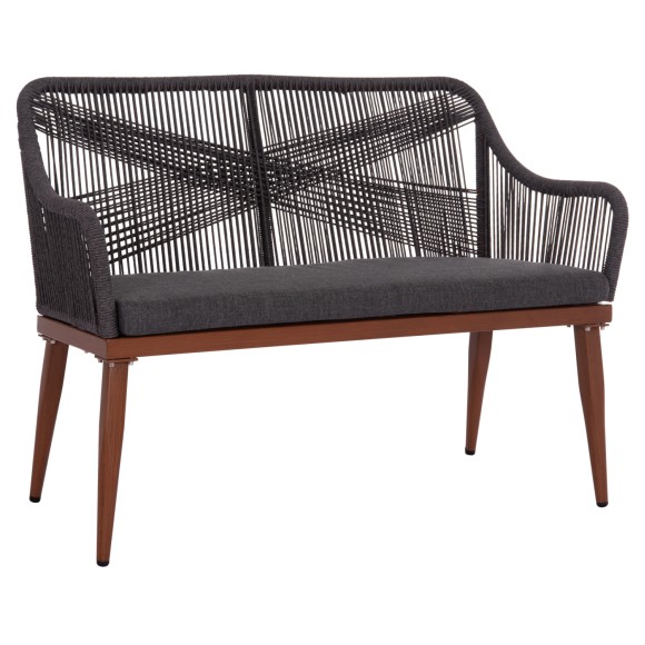 ΚΑΝΑΠΕΣ 2ΘΕΣΙΟΣ FB95550.11 AΛΟΥΜΙΝΙΟ ΚΑΦΕ--ΑΝΘΡΑΚΙ P.E. ΣΧΟΙΝΙ 123x61x90Υεκ