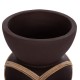ΔΙΑΚΟΣΜΗΤΙΚΟ ΒΑΖΟ ΔΑΠΕΔΟΥ FB94672.07S TERRACOTTA ΣΟΚΟΛΑΤΙ-RATTAN Φ27.5x50Υεκ