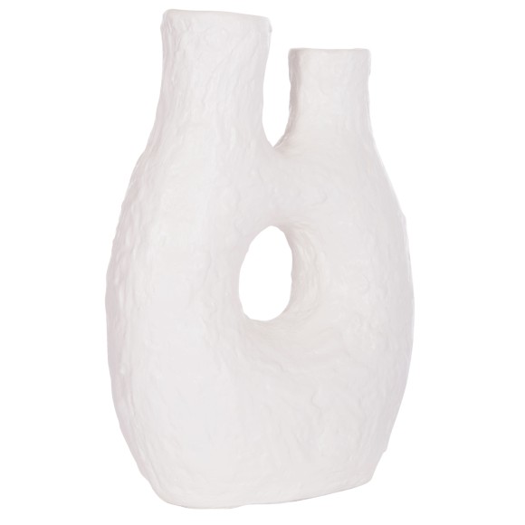 ΕΠΙΤΡΑΠΕΖΙΟ ΔΙΑΚΟΣΜΗΤΙΚΟ ΒΑΖΟ FB94665.02L ΛΕΥΚΗ ΤΕΡΑΚΟΤΑ--27x13.5x37Υεκ