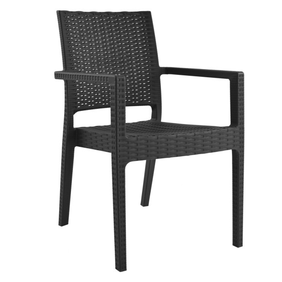 ΚΑΡΕΚΛΑ ΜΕ ΜΠΡΑΤΣΑ ΠΟΛΥΠΡΟΠΥΛΕΝΙΟΥ DARK GREY FB95134.01 57x55,5x89 εκ.