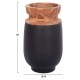 ΔΙΑΚΟΣΜΗΤΙΚΟ ΒΑΖΟ ΔΑΠΕΔΟΥ FB94662.01S FIBER CEMENT ΜΑΥΡΟ--ΞΥΛΟ ΤΕΑΚ Φ34x60Υεκ.