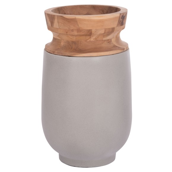 ΔΙΑΚΟΣΜΗΤΙΚΟ ΒΑΖΟ ΔΑΠΕΔΟΥ FB94662.03S FIBER CEMENT ΓΚΡΙ--ΞΥΛΟ ΤΕΑΚ Φ34x60Υεκ.