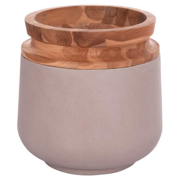 ΔΙΑΚΟΣΜΗΤΙΚΟ ΒΑΖΟ ΔΑΠΕΔΟΥ FB94662.05L FIBER CEMENT ΓΚΡΙ ΜΑΤ--ΞΥΛΟ ΤΕΑΚ Φ41x47Υεκ