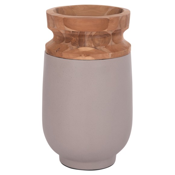 ΔΙΑΚΟΣΜΗΤΙΚΟ ΒΑΖΟ ΔΑΠΕΔΟΥ FB94662.05S FIBER CEMENT ΓΚΡΙ ΜΑΤ--ΞΥΛΟ ΤΕΑΚ Φ34x60Υεκ