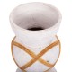 ΔΙΑΚΟΣΜΗΤΙΚΟ ΒΑΖΟ ΔΑΠΕΔΟΥ FB94672.02S TERRACOTTA ΛΕΥΚΟ--RATTAN Φ27.5x50Υεκ