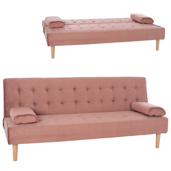 ΚΑΝΑΠΕΣ ΚΡΕΒΑΤΙ FB93149.12 ΜΕ ΒΕΛΟΥΔΟ ΣΑΠΙΟ ΜΗΛΟ 188X83X83Y εκ.