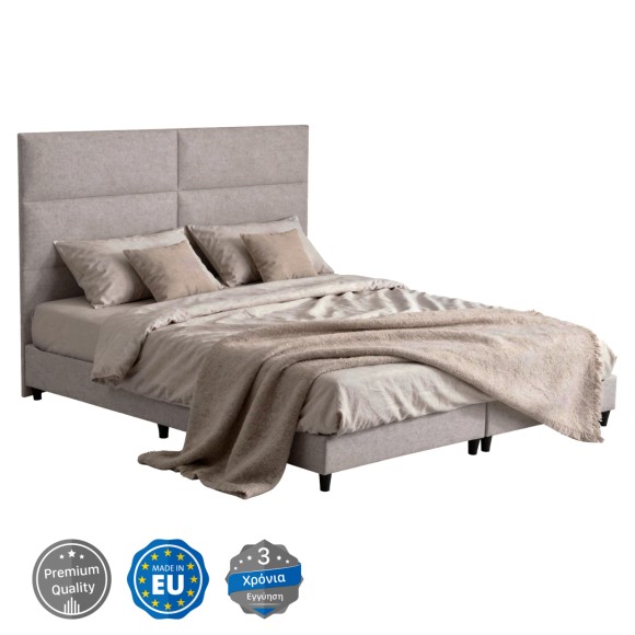 ΚΡΕΒΑΤΙ ΥΠΕΡΔΙΠΛΟ ΑΠΟ ΜΠΕΖ ΥΦΑΣΜΑ FB9628.32 ΓΙΑ ΣΤΡΩΜΑ 180x200 εκ.