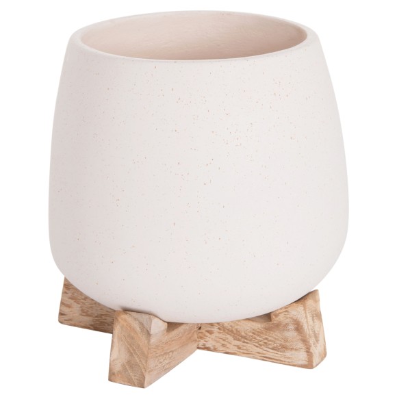 ΓΛΑΣΤΡΑ ΕΣ.ΧΩΡΟΥ FB94674.02S ΛΕΥΚΟ FIBER CEMENT--TEAK ΒΑΣΗ 14,5x14,5x16Υεκ.