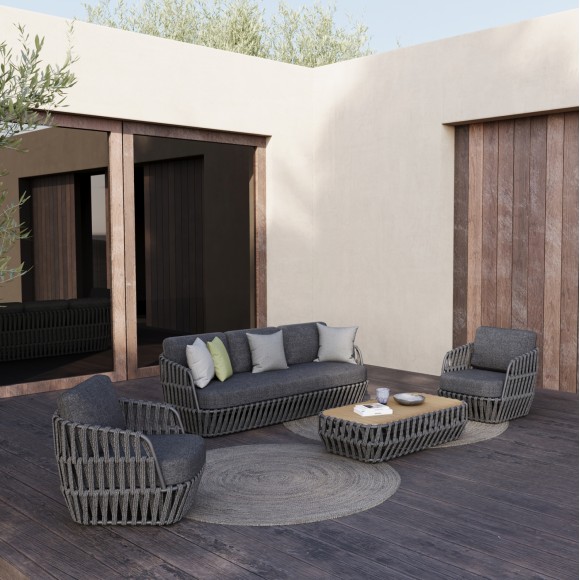 ΣΕΤ ΣΑΛΟΝΙ ΕΞ.ΧΩΡΟΥ 4ΤΜΧ FB96208.01 ΣΚΟΥΡΟ ΓΚΡΙ OLEFIN-P.E.ΣΧΟΙΝΙ-ΑΛΟΥΜ.-ΞΥΛΟ TEAK