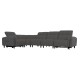 ΓΩΝΙΑΚΟΣ ΚΑΝΑΠΕΣ ΜΕ RECLINE FB93290.01 ΓΚΡΙ ΥΦΑΣΜΑ 260x260x90(κάθισμα)x94Υεκ.