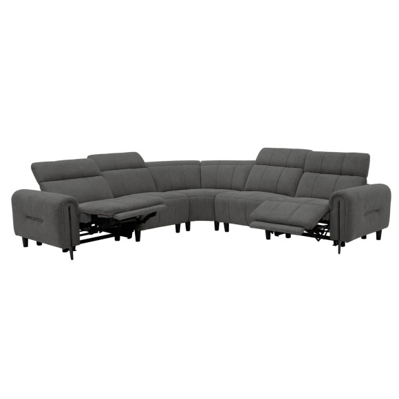 ΓΩΝΙΑΚΟΣ ΚΑΝΑΠΕΣ ΜΕ RECLINE FB93290.01 ΓΚΡΙ ΥΦΑΣΜΑ 260x260x90(κάθισμα)x94Υεκ.