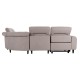 ΓΩΝΙΑΚΟΣ ΚΑΝΑΠΕΣ ΜΕ RECLINE FB93290.02 ΜΠΕΖ ΥΦΑΣΜΑ 260x260x90(κάθισμα)x94Υεκ.