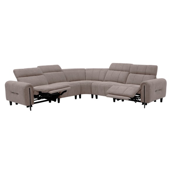 ΓΩΝΙΑΚΟΣ ΚΑΝΑΠΕΣ ΜΕ RECLINE FB93290.02 ΜΠΕΖ ΥΦΑΣΜΑ 260x260x90(κάθισμα)x94Υεκ.